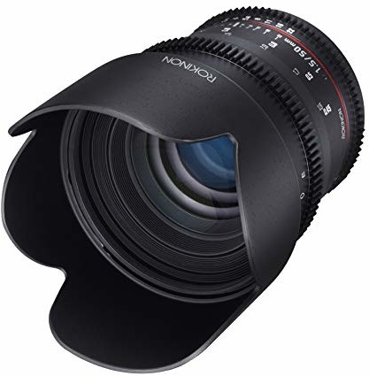 Rokinon Cine DS 50 mm T1.5 AS IF UMC Full Frame Cine Lens for Canon EF Cameras