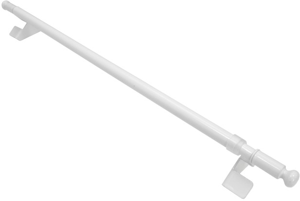 Pręt do zazdrostek Kula biały 80 - 110 cm