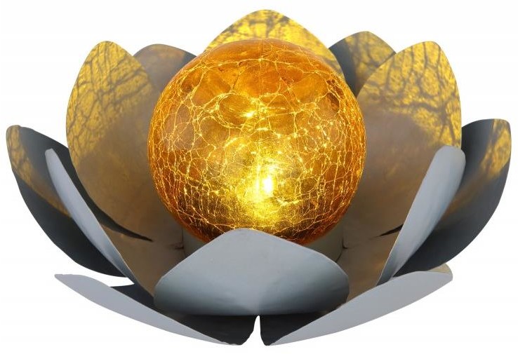 GLOBO Lampa solarna LED 33532 wygląd lilii wodnej