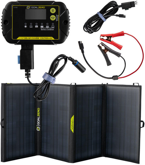 Goal Zero Kontroler ładowania 10A (opcja aligatorki) w zestawie z panelem solarnym Nomad 50 KIT 96100 + 98370 + 98380 + 11920