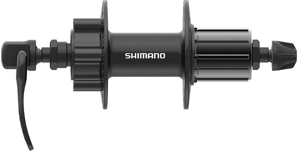 Shimano Piasta tylna FH TX-506 8-9-10 rzędów, hamulec tarczowy 6 śrub, zacisk QR, 36 otworów, czarna 230264