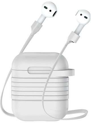 Baseus FUTERAŁ NA SŁUCHAWKI BASEUS AIRPODS CASE & STRAP WHITE