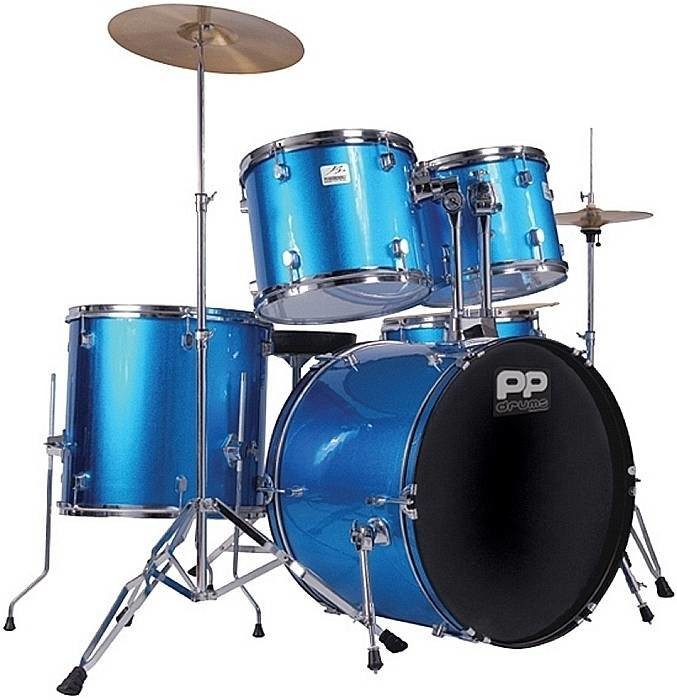 PP World PP World 5 Piece Drum Kit Blue