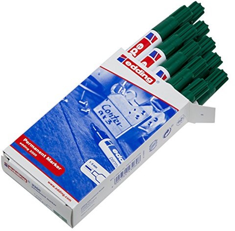 Edding 3300, m. klinowatym czubkiem ,10 St., zielony 3300-004