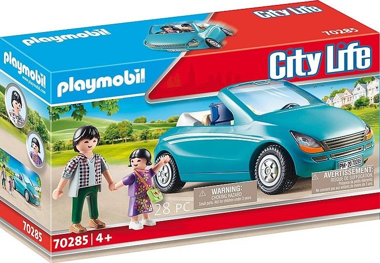 PLAYMOBIL Dad and child with convertible 70285
