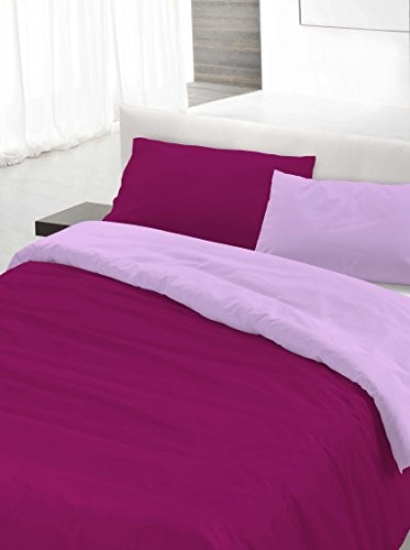 Italian Bed Linen zestaw pościeli do łóżek dwuosobowych, 250 x 200 cm, 250 x 200 cm NC12_Lilla/Prugna-2 Piaz 250x200