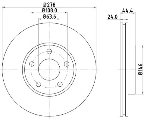 HELLA PAGID Tarcza hamulcowa PAGID 8DD355110-281