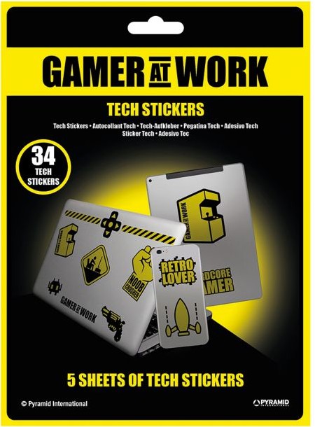 Pyramid Posters Gamer At Work - naklejki na laptopa TS7413