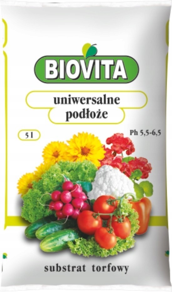 Substrat torfowy ziemia pH 5,5-6,5 Biovita 5L