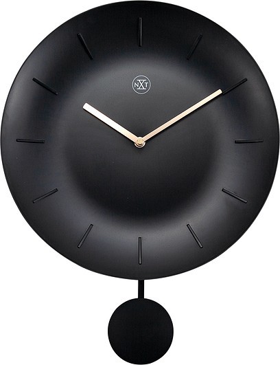 NeXtime Zegar ścienny Bowl czarny