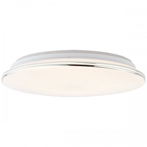 Brilliant EDNA Biała/Chrom LED 24W Barwa światła zmienna 3000-6000K RGB ściemnialna z pilotem z tylnym podświetleniem Lampa sufitowa G97045/15 G97045/15