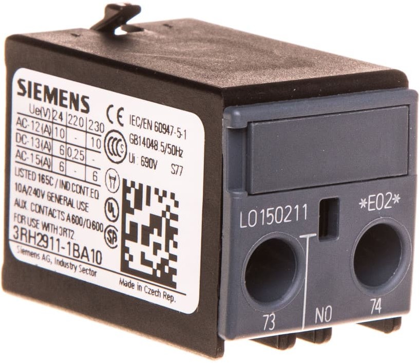 Siemens Styki pomocnicze 1Z 0R montaż czołowy 3RH2911-1BA10