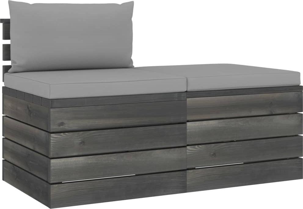 vidaXL 2-cz zestaw mebli z palet do ogrodu z poduszkami sosna 3061672