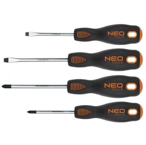 NEO-TOOLS Wkrętaki, zestaw 4 szt., SvCm TOP-04-204