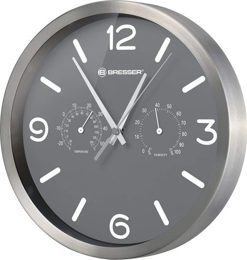 NoName zegar ścienny MyTime25 cm szary aluminiowy twm_421678