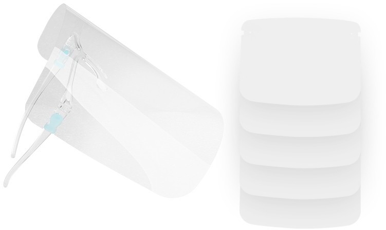 ACTIVESHOP PRZYŁBICA OCHRONNA SUPER LIGHT - OKULARY + 5 OSŁON