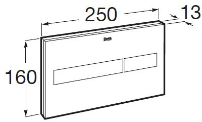 Roca przycisk spłukujący biały mat /szkło połysk PL-7 A890188309 A890188309