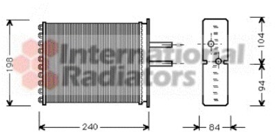 VAN WEZEL Wymiennik ciepła, ogrzewanie wnętrza 17006193