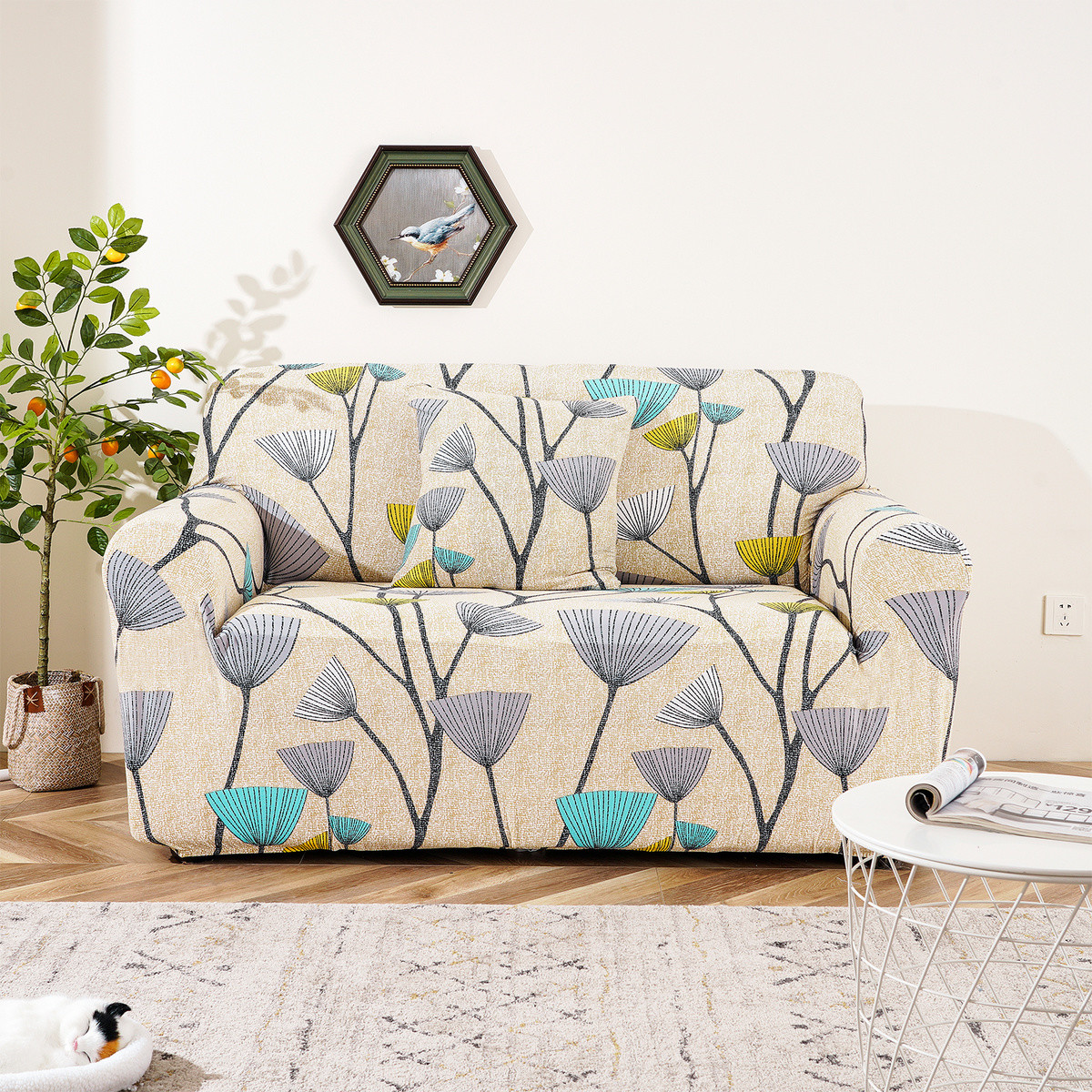 4Home Elastyczny pokrowiec na fotel Nature, 90 - 140  cm, 90 - 140 cm