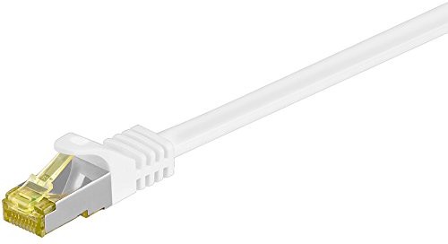 Goobay sieciowy przewód krosowy RJ-45 SFTP, m. Cat 7 rohkabel, biały 91097