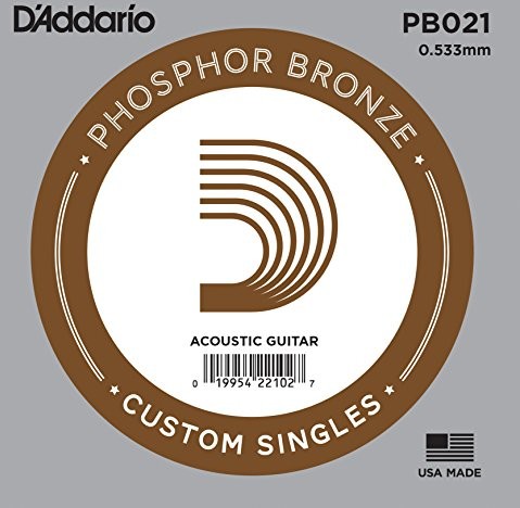 DAddario 021 Phosphor Bronze Rana do gitary akustycznej pojedynczy sznur PB021