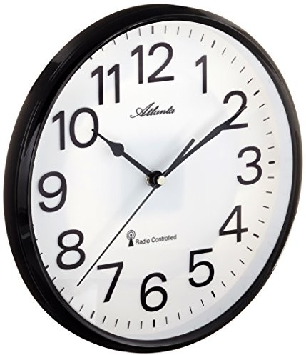 Atlanta radiowy zegar ścienny zegar kuchenny 26 cm czarna  4378  7