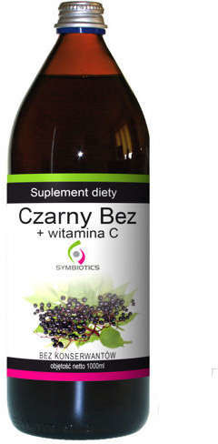 Symbiotics Symbiotics Sok z Czarnego Bzu 1000ml Czarny Bez naturalny bez konserwantów i cukru z vit.C  - suplement diety