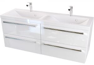 Furni Szafka z Umywalką Athos 120 cm DUO - Uchwyt Chrom Połysk ATH UM 120 DUO UCH