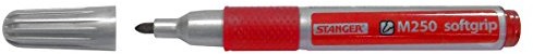Stanger stanger 712500 Silver Line M250 Soft Grip Bullet 1  3 MM, czerwony 712502