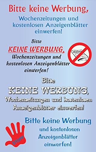 Avery Zweckform 3741 etykiety wodoodporne z napisem Keine Werbung, 5 szt., czerwone, produkt niedostępny w polskiej wersji językowej 59508