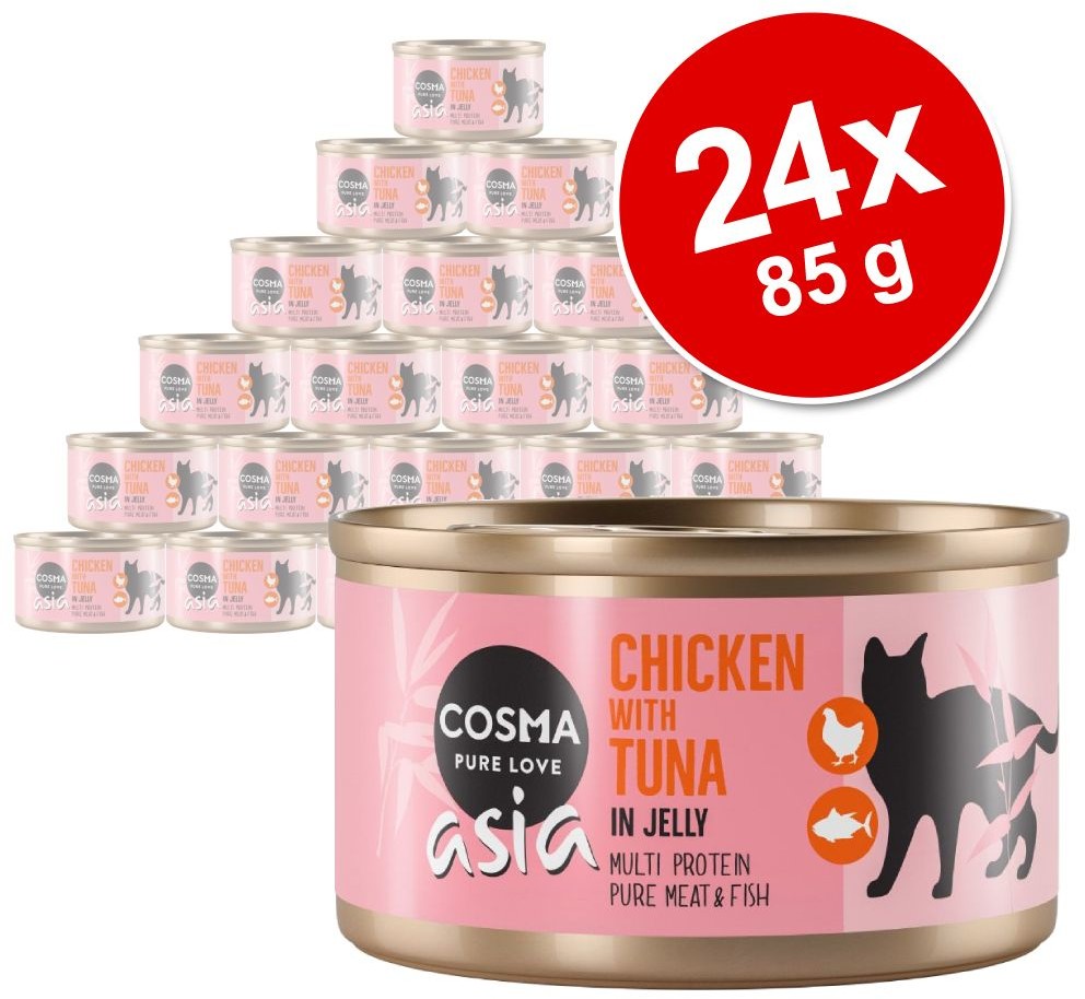 Cosma Asia w galarecie, 6 x 85 g - Kurczak z tuńczykiem