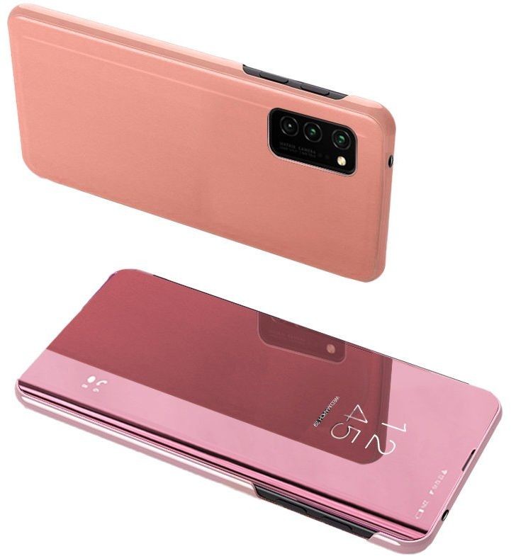 Samsung Hurtel Clear View Case futerał etui z klapką Galaxy A72 różowy