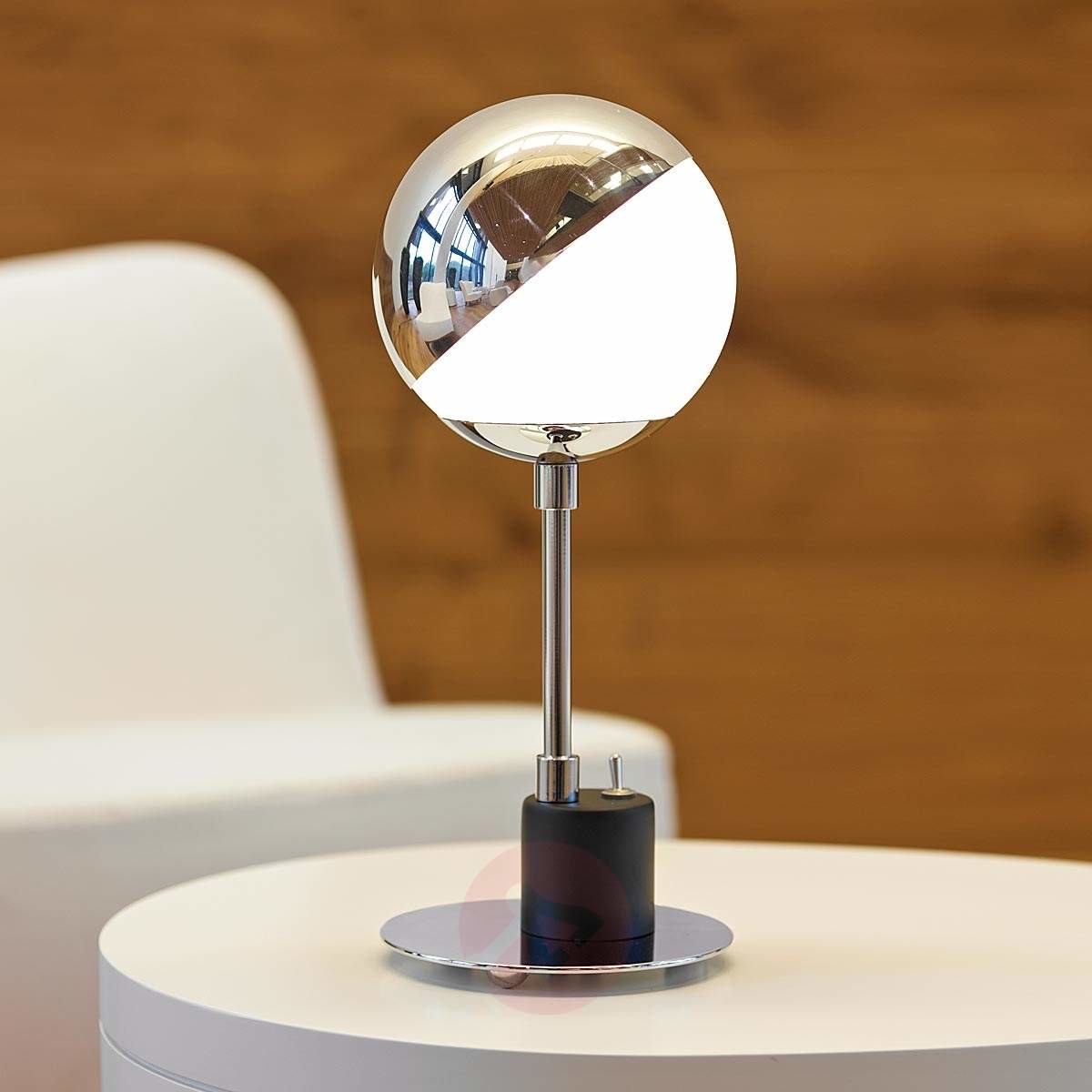 TECNOLUMEN Designerska Lampa stołowa z półkulą