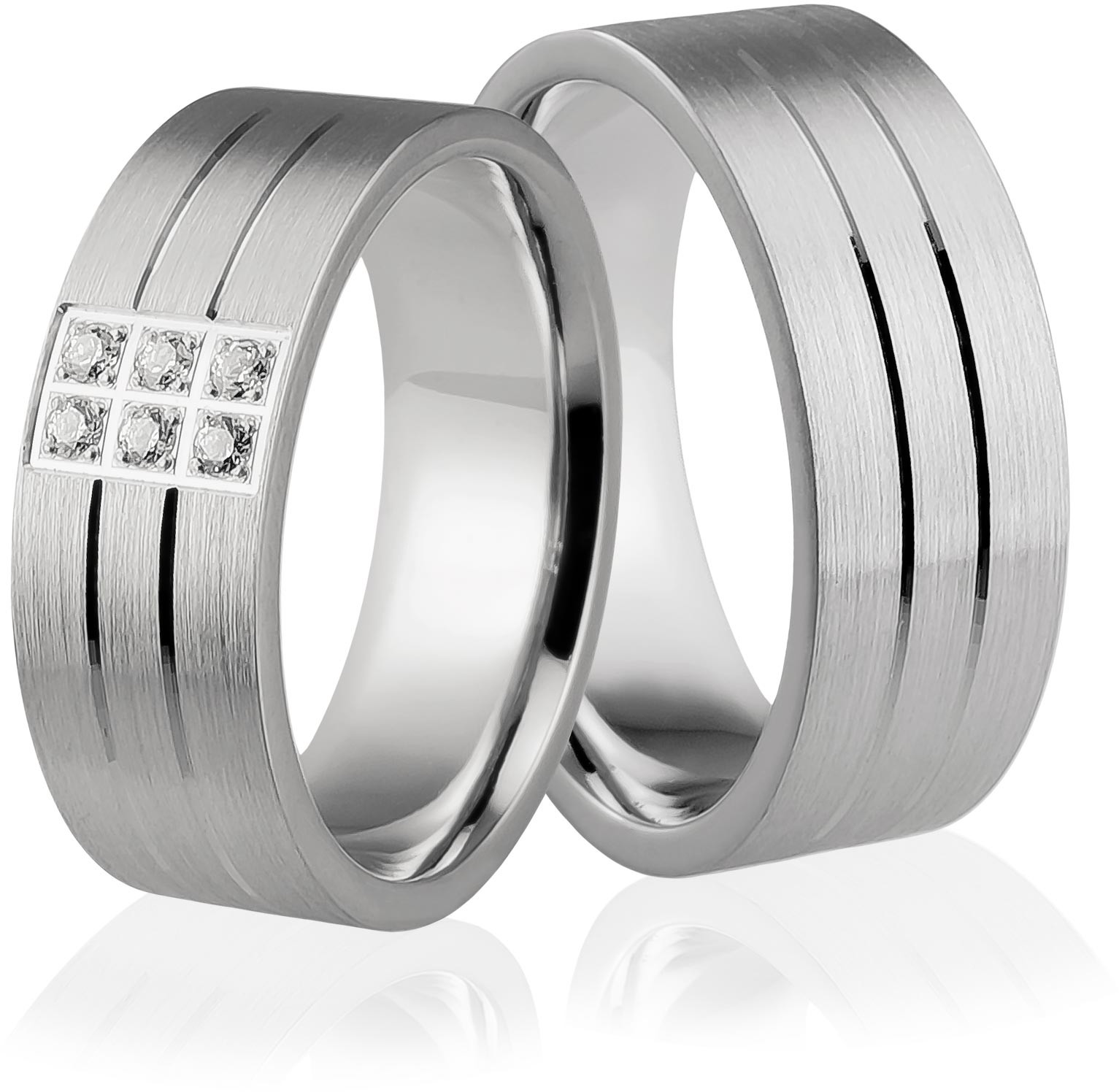 Eminence Obrączki srebrne z kamieniami - wzór Ag-279 Ag-279