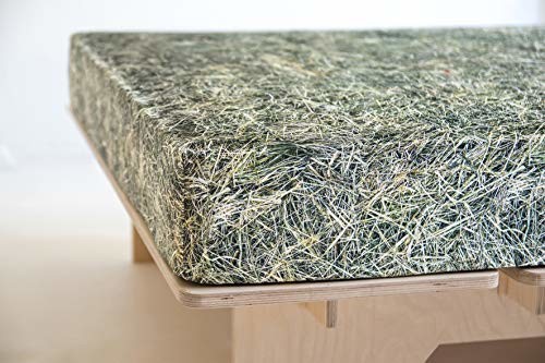 FOONKA HAYKA Heu, prześcieradło z gumką z dżerseju, 90 x 200 cm, bawełna, szaro-zielone