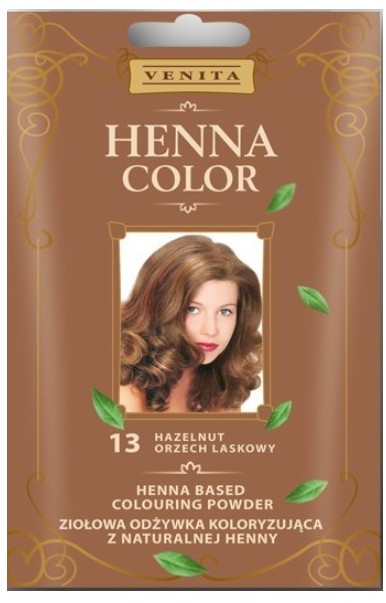 Venita HENNA COLOR Ziołowa Odżywka koloryzująca nr 1 ORZECH LASKOWY 30 g