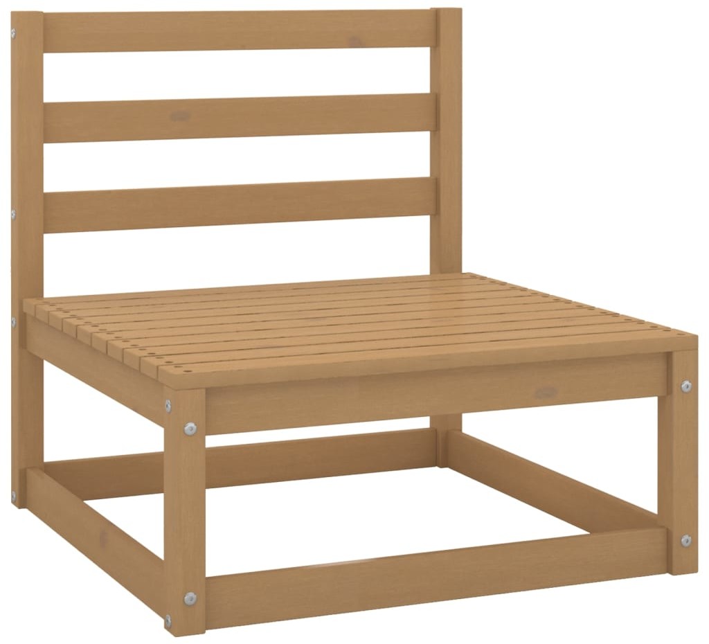 vidaXL Środkowa sofa ogrodowa, miodowy brąz, lite drewno sosnowe