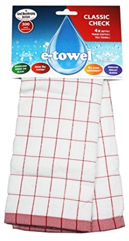 E-cloth E-ręcznik ręcznik klasyczny w kratkę Czerwony TRC