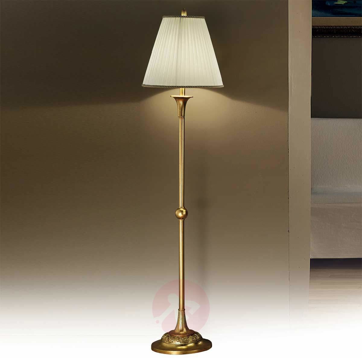 Orion Stylowa lampa stojąca DONATA z plisowanym abażurem