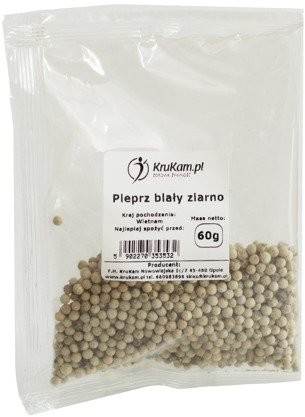KruKam Pieprz biały ziarno 60g