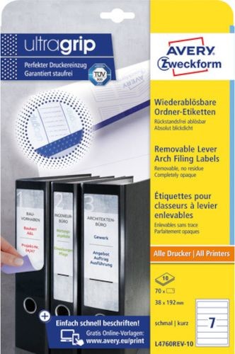 Zweckform etykiety na grzbiet teczki 38 x 129 mm białe 70 szt twm_954356