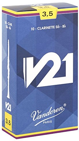 VANDOREN vandoren cr8035 Serie V21 grubość 3,5 pudełko z 10 liśćmi na BB klarnet  niebieski AVD CR8035