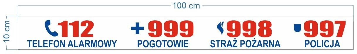 Numery telefonów alarmowych ES042