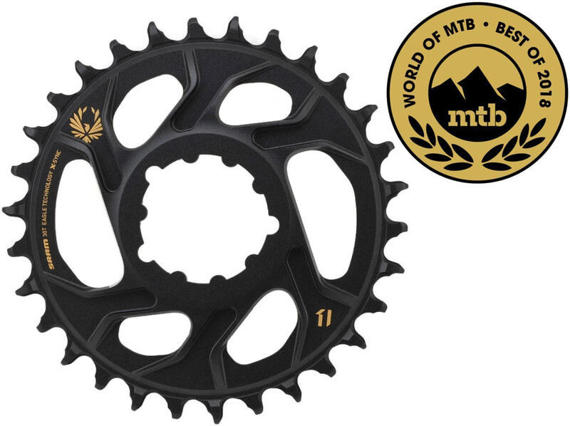 Sram SRAM X-Sync Eagle Zębatka rowerowa DM 12 rz. 3mm, black/gold 38T 2020 Zębatki przednie 2286482380