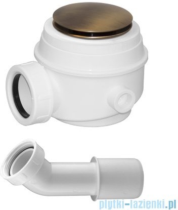 Omnires Syfon brąz antyczny brodzikowo-wannowy do brodzików z otworem 50 mm i wanien bez przelewu WB01XBR