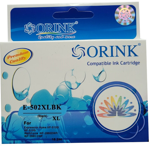 ORINK zastępczy atrament Epson 502XL [C13T02W14010] black