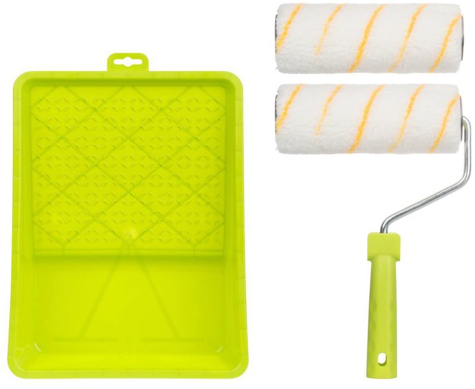 Globall Zestaw malarski do farb emulsyjnych wałek 18 cm + zapas + kuweta