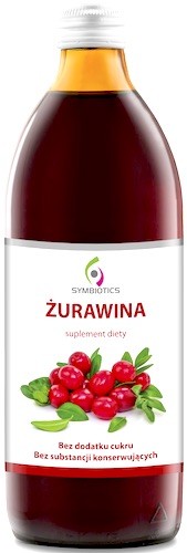 Symbiotics Sok z Żurawiny 500ml Żurawina naturalny bez konserwantów i cukru z vit.C