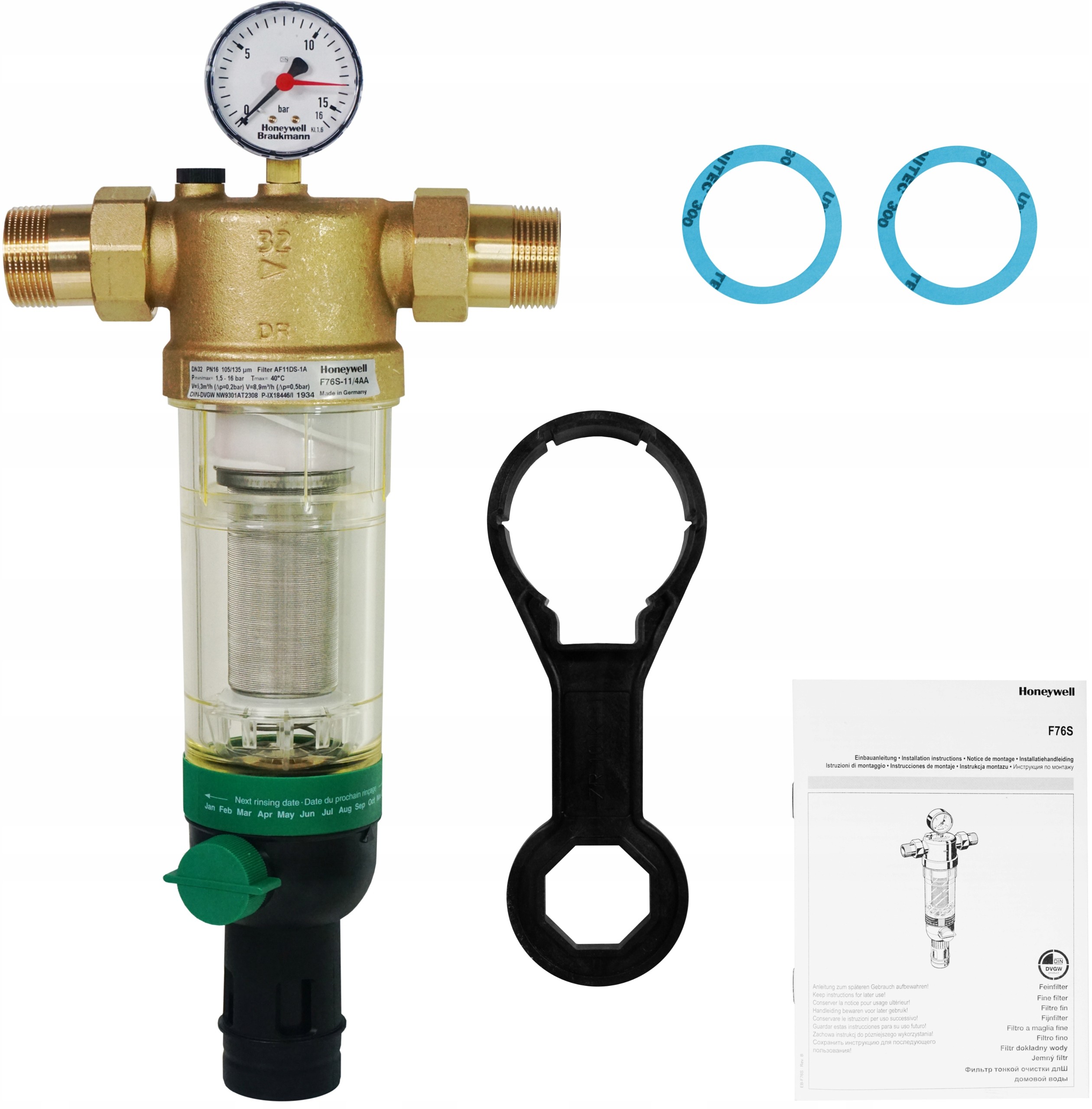 Honeywell Filtr Z Płukaniem Wstecznym F76S-11/4AA