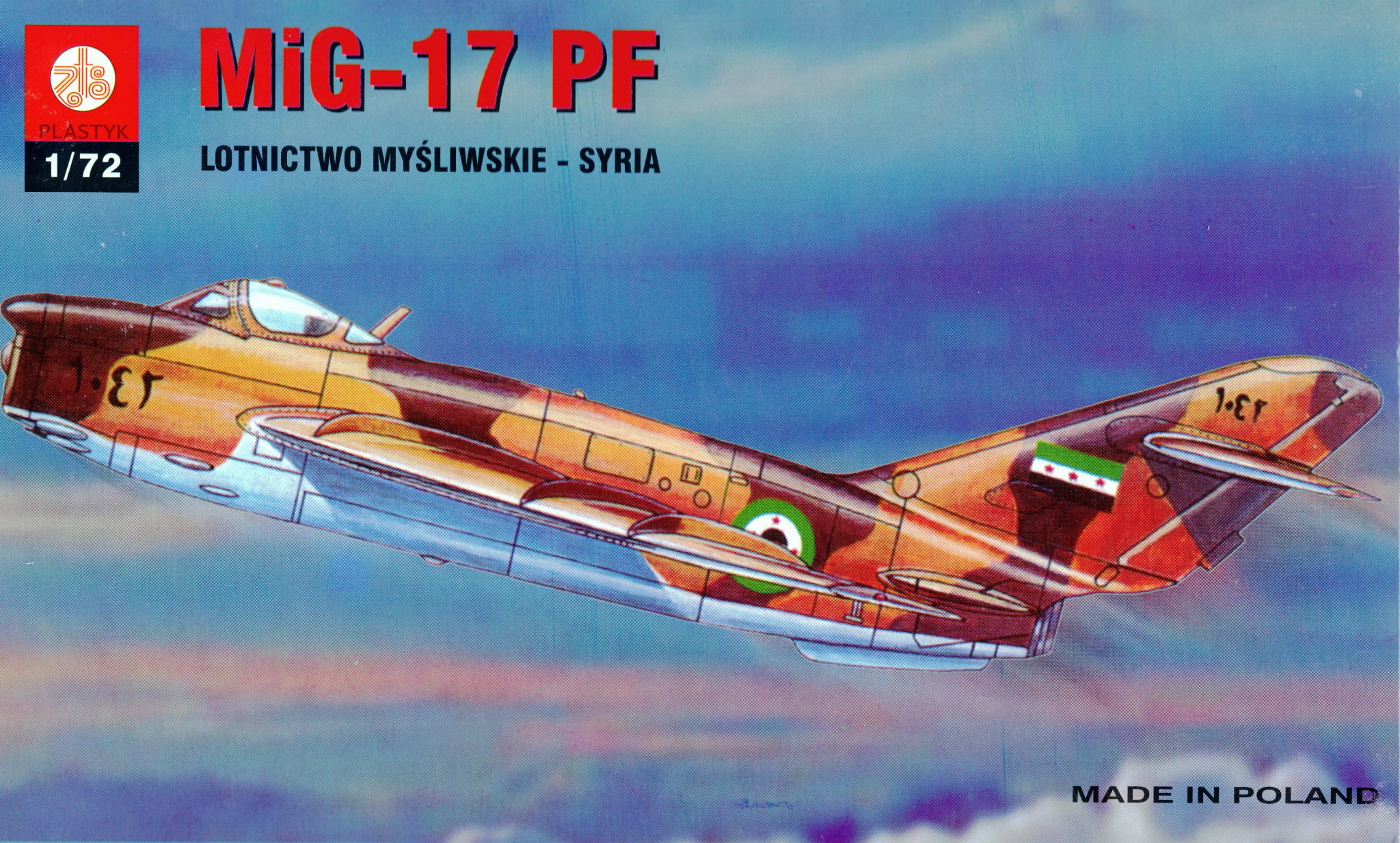 Plastyk ZPT Model SAMOLOTUMig-17 PF Lotnictwo myśliwskie SYRIA